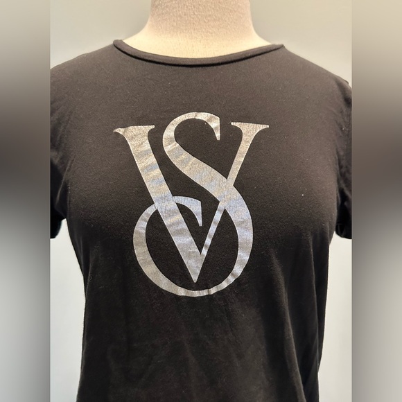 Victoria Secret short sleeve black tshirt VS logo Size Small - Picture 2 of 7
